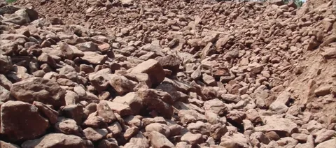Bajaj Ceramull refractory-grade kyanite pile at the Bangalore plant